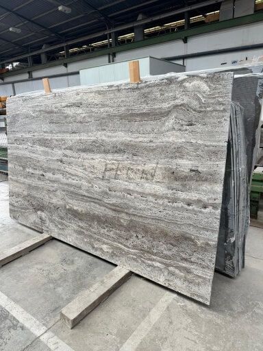 tablas travertino gris Silver Iraní